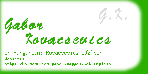 gabor kovacsevics business card